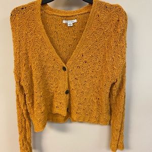 Orange sweater cardigan